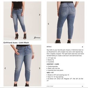 Torrid Girlfriend Jeans. Size 24. EUC